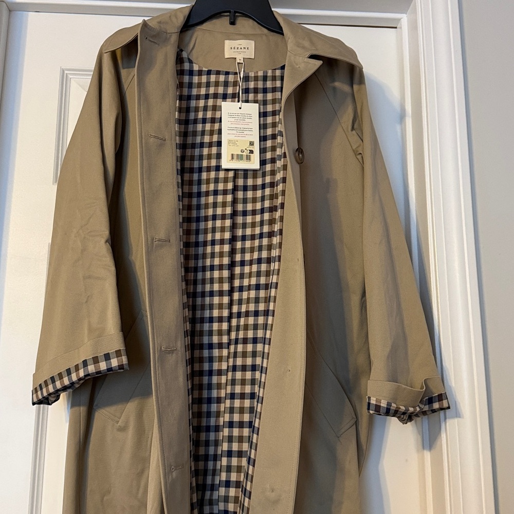 Sezane Tan Trench Coat - Picture 4 of 7